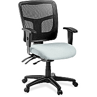 Lorell ErgoMesh Series Managerial Mesh Mid-Back Chair Castillo Breezy Seat Color - Vinyl Seat Material - Black Back Color - Mesh Back Material - Mid Back - 5-star Base - 1 Each (LLR86201102)