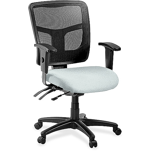 Lorell ErgoMesh Series Managerial Mesh Mid-Back Chair Castillo Breezy Seat Color - Vinyl Seat Material - Black Back Color - Mesh Back Material - Mid Back - 5-star Base - 1 Each (LLR86201102)
