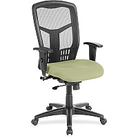 Lorell Executive Mesh High-back Swivel Chair Dillon Sage Seat Color - Vinyl Seat Material - Black Back Color - Mesh Back Material - High Back - Sage - Armrest - 1 Each (LLR86205069)