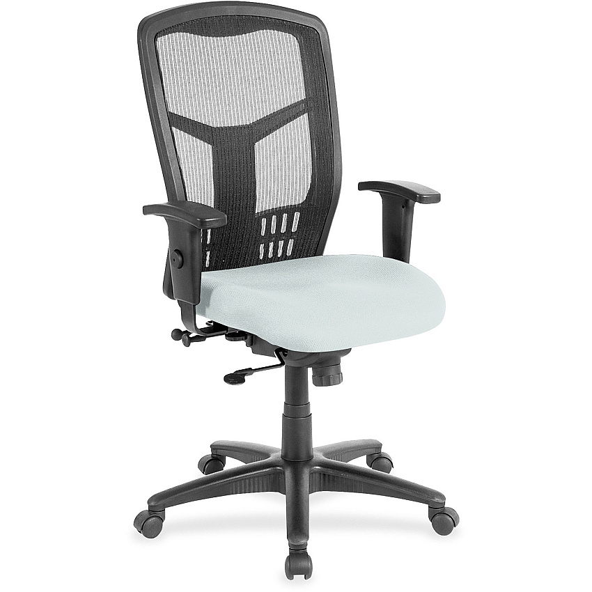 Lorell Executive Mesh High-back Swivel Chair Castillo Breezy Seat Color - Vinyl Seat Material - Black Back Color - Mesh Back Material - High Back - Breezy - Armrest - 1 Each (LLR86205102)