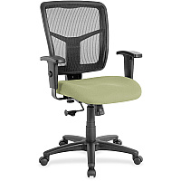 Lorell Ergomesh Managerial Mesh Mid-back Chair Dillon Sage Seat Color - Vinyl Seat Material - Black Back Color - Mesh Back Material - Mid Back - 5-star Base - 1 Each (LLR86209069)