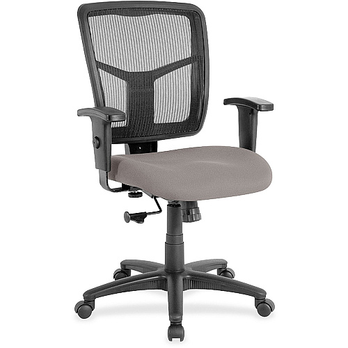 Lorell Ergomesh Managerial Mesh Mid-back Chair Castillo Metal Seat Color - Vinyl Seat Material - Black Back Color - Mesh Back Material - Mid Back - 5-star Base - 1 Each (LLR86209071)