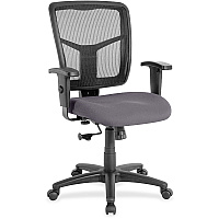 Lorell Ergomesh Managerial Mesh Mid-back Chair Canyon Carbon Seat Color - Vinyl Seat Material - Black Back Color - Mesh Back Material - Mid Back - 5-star Base - 1 Each (LLR86209101)
