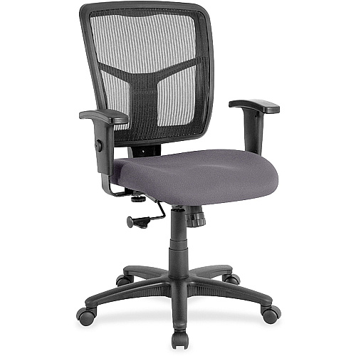Lorell Ergomesh Managerial Mesh Mid-back Chair Canyon Carbon Seat Color - Vinyl Seat Material - Black Back Color - Mesh Back Material - Mid Back - 5-star Base - 1 Each (LLR86209101)
