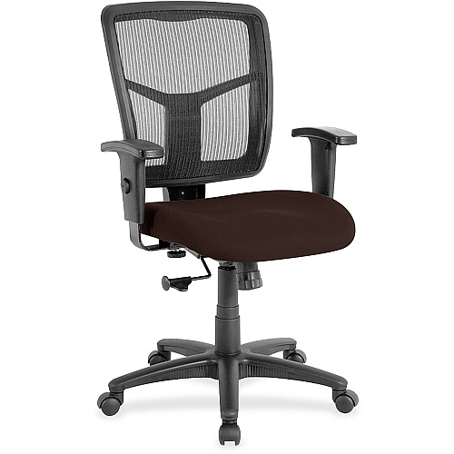 Lorell Ergomesh Managerial Mesh Mid-back Chair Canyon Nightfall Seat Color - Vinyl Seat Material - Black Back Color - Mesh Back Material - Mid Back - 5-star Base - 1 Each (LLR86209105)