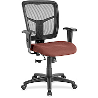 Lorell Ergomesh Managerial Mesh Mid-back Chair Dillon Cordovan Seat Color - Vinyl Seat Material - Black Back Color - Mesh Back Material - Mid Back - 5-star Base - 1 Each (LLR86209106)