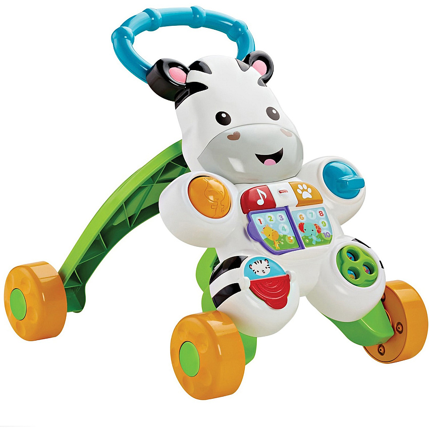 Fisher-Price Learn with Me Zebra Walker Two Ways to Play - Teaches ABC's - 123's and More (DKH80)