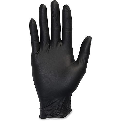 Safety Zone Medical Nitrile Exam Gloves Large Size - For Right/Left Hand - Black - Comfortable, Allergen-free, Silicone-free, Latex-free, Textured, Chemical Resistant - For Cleaning, Dishwashing, Medical, Food, Janitorial Use, Painting, Pet Care (GNEPLGK)
