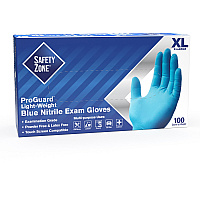 Safety Zone Powder Free Blue Nitrile Gloves X-Large Size - Indigo - Powder-free, Comfortable, Allergen-free, Silicone-free, Latex-free, Textured - For Cleaning, Dishwashing, Food, Janitorial Use, Painting, Pet Care - 100 / Box - 3 mil Thickness (GNPRXL1A)