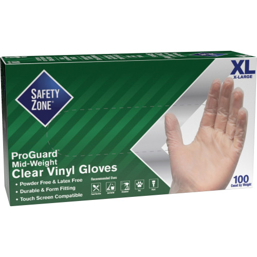 Safety Zone 3 mil General-purpose Vinyl Gloves (GVP9XL1)