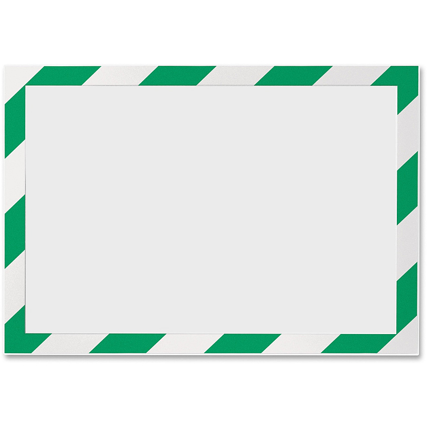 DURABLE&reg; DURAFRAME&reg; SECURITY Self-Adhesive Magnetic Letter Sign Holder Horizontal, Vertical - Self-adhesive, Flexible, Magnetic, Dual-sided - Green, White - 2 / Pack (4770131)