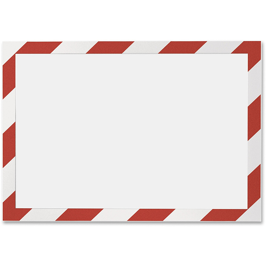DURABLE&reg; DURAFRAME&reg; SECURITY Self-Adhesive Magnetic Letter Sign Holder Horizontal, Vertical - Self-adhesive, Flexible, Magnetic, Dual-sided - Red, White - 2 / Pack (4770132)
