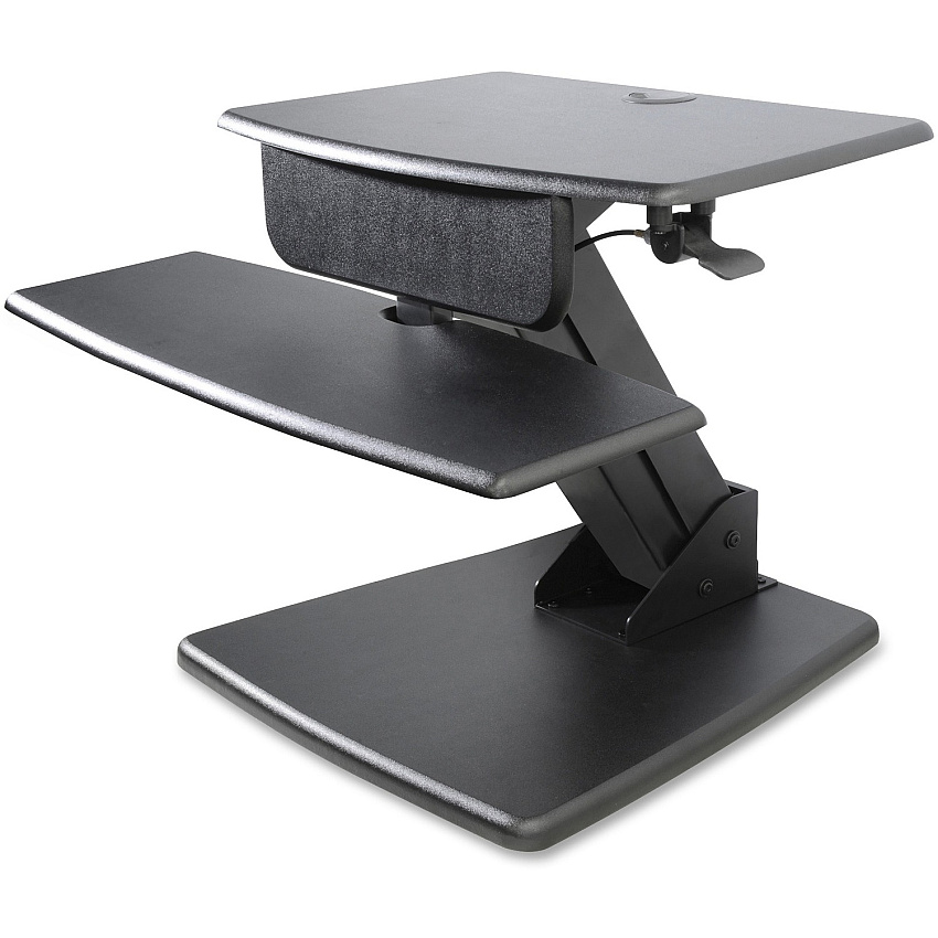 Kantek Desktop Sit-to-Stand Computer Workstation 25 lb Load Capacity - 22" Height x 26.8" Width x 23.5" Depth - Desktop - Black (STS810)