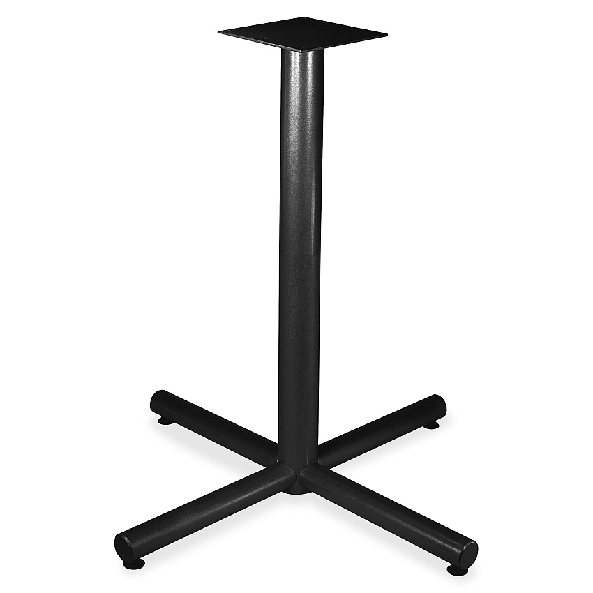 Lorell Hospitality 36" Bistro-Height Tabletop X-leg Base Black X-shaped Base - 40.75" Height x 32" Width - Assembly Required - 1 Each (LLR34419)