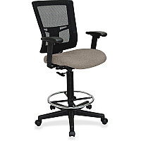 Lorell Mesh Back Drafting Stool Dillon Stratus Seat Color - Vinyl Seat Material - Black Back Color - Mesh Back Material - Black Frame Color - Mid Back - 5-star Base - Brown, Stratus - Armrest - 1 Each (LLR43100008)