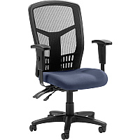 Lorell Executive High-back Mesh Chair Dillon Ocean Seat Color - Vinyl Seat Material - Black Back Color - Mesh Back Material - Black Frame Color - Steel, Plastic Frame Material - High Back - 5-star Base - Armrest - 1 Each (LLR86200010)