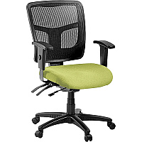 Lorell ErgoMesh Series Managerial Mesh Mid-Back Chair Dillon Apple Green Seat Color - Vinyl Seat Material - Black Back Color - Mesh Back Material - Black Frame Color - Mid Back - 5-star Base - 1 Each (LLR86201009)