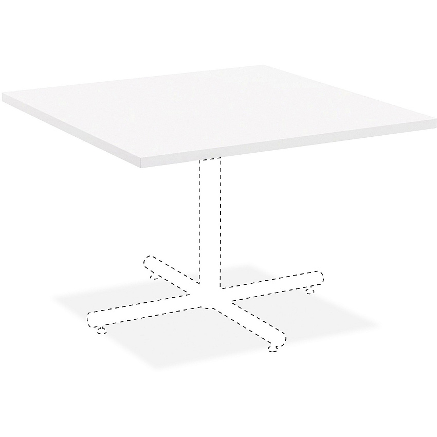 Lorell Hospitality Collection Tabletop High Pressure Laminate (HPL) Square, White Top - 42" Table Top Width x 42" Table Top Depth x 1" Table Top Thickness - Assembly Required - Particleboard, Thermofused Laminate (TFL) Top Material - 1 Each (LLR99859)