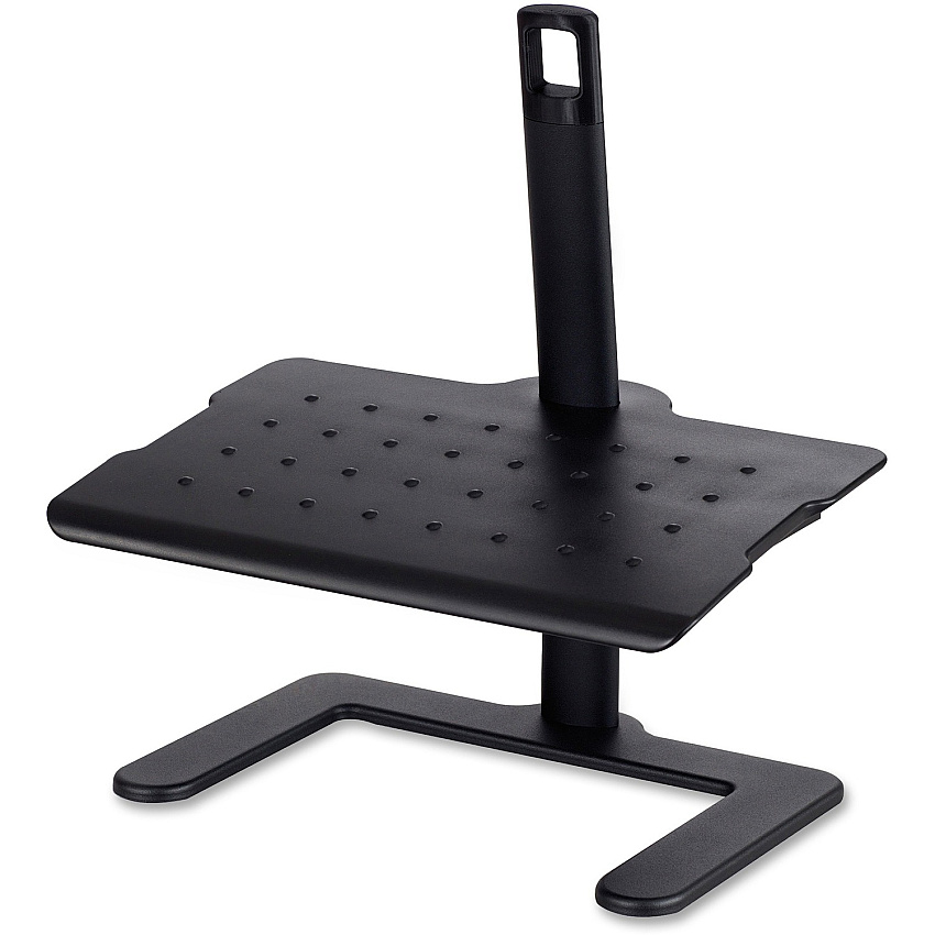 Safco Adjustable-Height Footrest 3.50" to 16" Adjustable Height - Black - 1 Each (2129BL)
