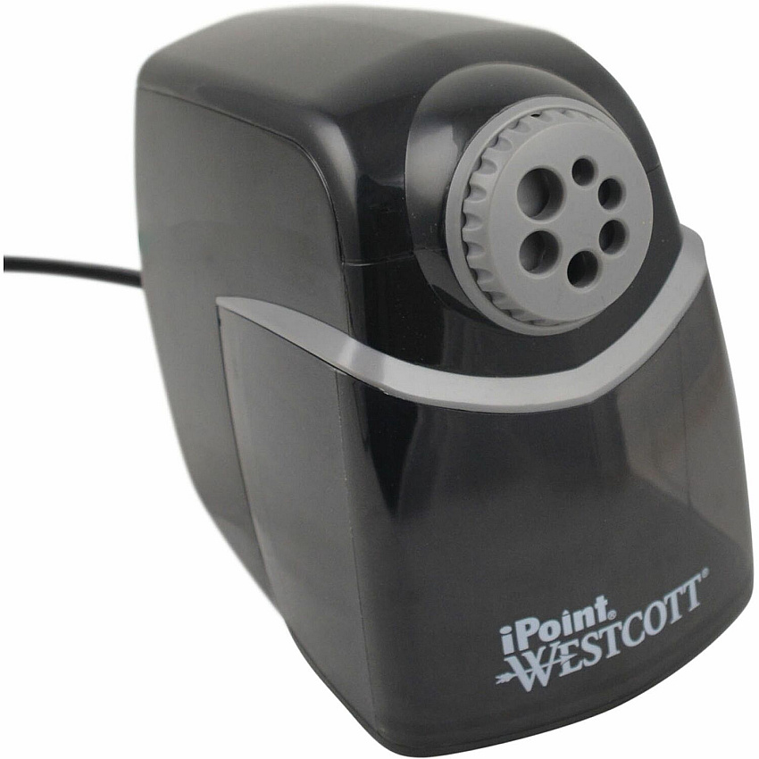 Westcott iPoint Heavy-Duty School Sharpener Helical - 7.8" Height x 5.8" Width - Gray, Black - 1 Each (16681)