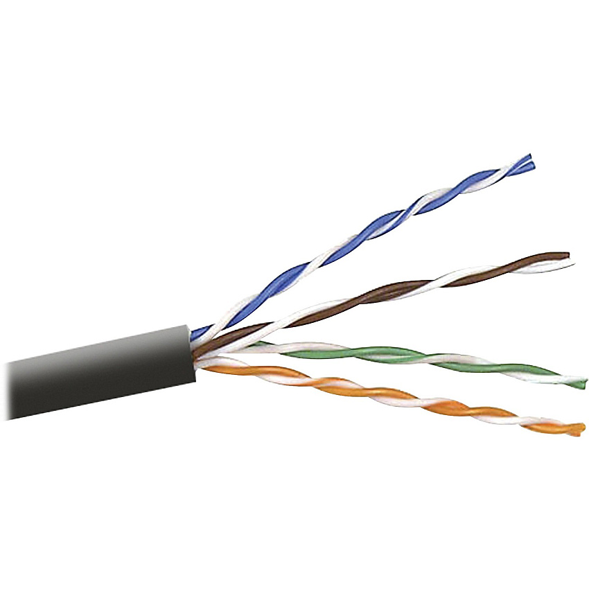 Belkin Category 6 Stranded Bulk Cable 1000 ft Category 6 Network Cable for Network Device - First End: 1 x Bare Wire - Second End: 1 x Bare Wire - 1.2 Gbit/s - 24 AWG - Black - 1 Each (A7J7041000BK)