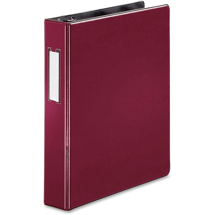 Business Source 1.5" D-Ring Binder 1 1/2" Binder Capacity - 375 Sheet Capacity - Fastener(s): Slant D-Ring - Pocket(s): Internal - Burgundy - Lay Flat, Label Holder - 1 Each (BSN33126)