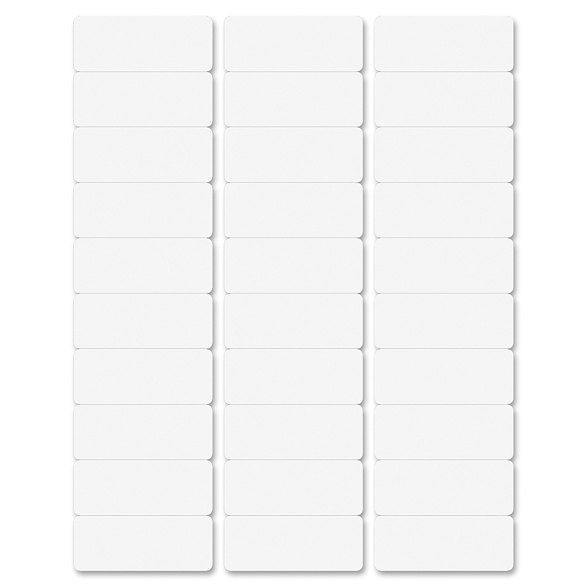 Business Source Multipurpose Address Labels 1" Width x 2 5/8" Length - Permanent Adhesive - Laser, Inkjet - Bright White - 30 / Sheet - 500 Total Sheets - 15000 / Carton (BSN98110)
