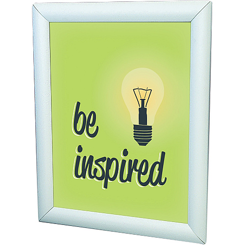 Deflecto Wall-Mount Display Frame 9.75" x 12.25" Frame Size - Holds 8.50" x 11" Insert - Rectangle - Vertical, Horizontal - Satin - Front Loading, Anti-glare, Dust Resistant, Debris Resistant - Aluminum - Clear, Silver - 1 Each (690001)