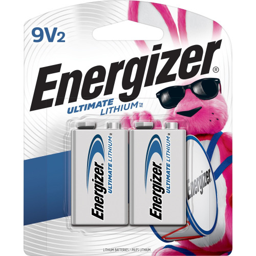 Energizer Ultimate Lithium 9V Batteries, 2 Pack (L522BP2)