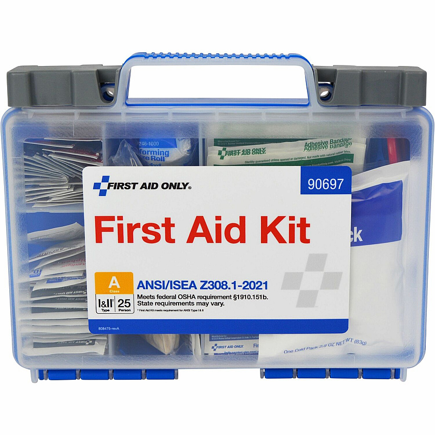 First Aid Only 25-Person ReadyCare First Aid Kit - ANSI Compliant 141 x Piece(s) For 25 x Individual(s) - 9.3" Height x 7" Width x 4" Depth - Plastic Case - 1 Each (90697)