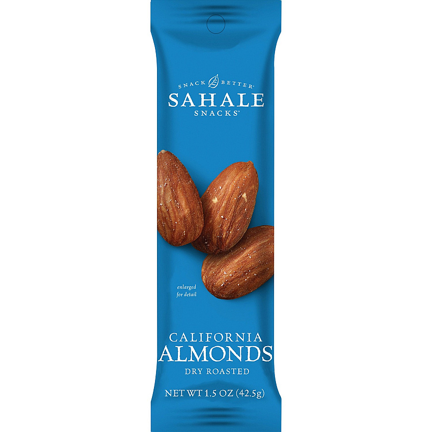 Sahale Snacks California Almonds Dry Roasted Snack Mix Non-GMO, Gluten-free - Almond - 1.50 oz - 18 / Carton (00329)