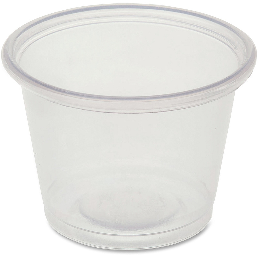 Genuine Joe 1 oz Portion Cups 1 fl oz - Clear - Polystyrene - Beverage, Sauce - 50/Bag - 50 / Carton (GJO19060)