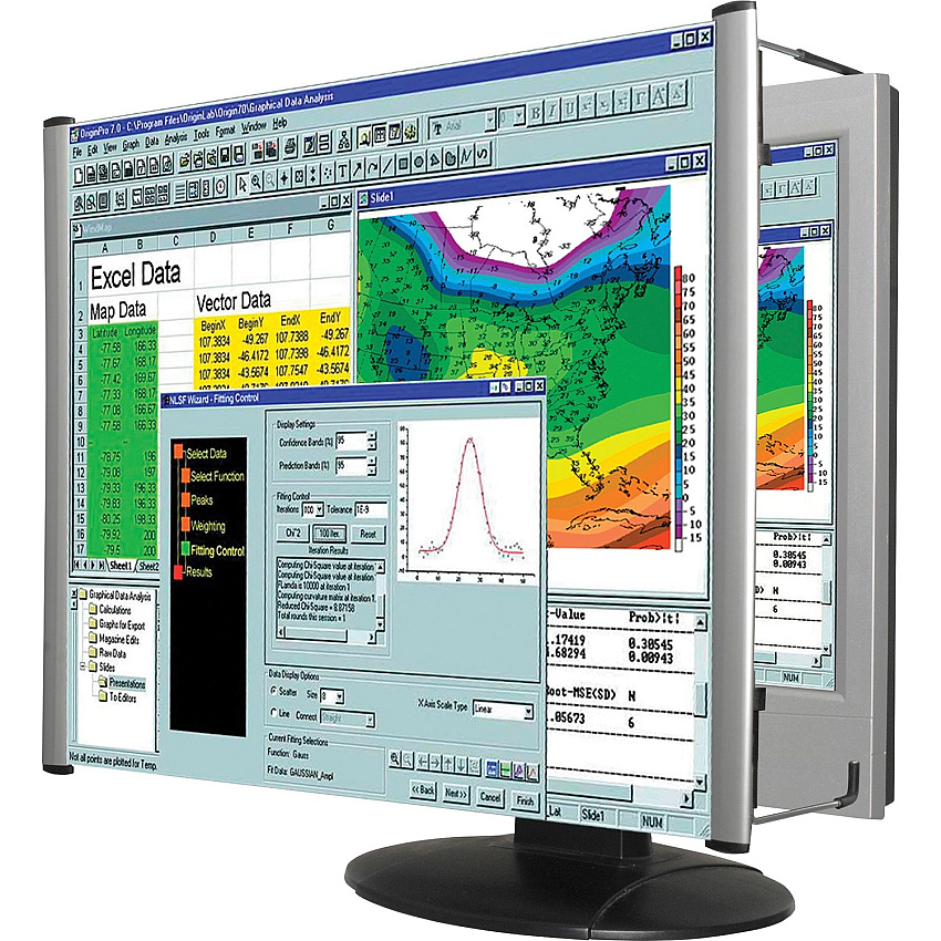 Kantek Lcd Monitor Magnifier Fits 24in Widescreen Monitors x 24" Length - Overall Size 14.3" Height x 7" Width (MAG24WL)