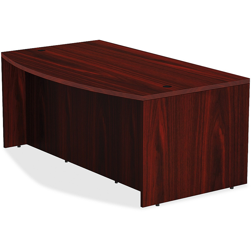 Lorell Chateau Series Bowfront Desk Reeded Edge (LLR34348)