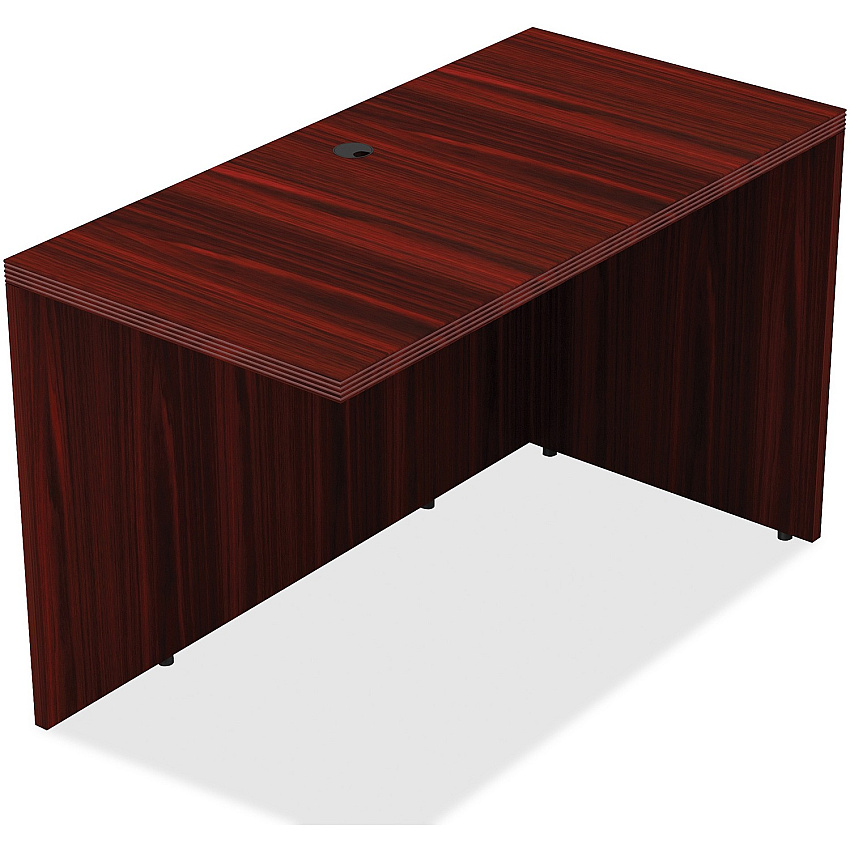 Lorell Chateau Series Return 29.5" Height x 24" Width x 42" Depth x 1.5" Thickness - Reeded Edge - Finish: Walnut Laminate, Mahogany (LLR34349)