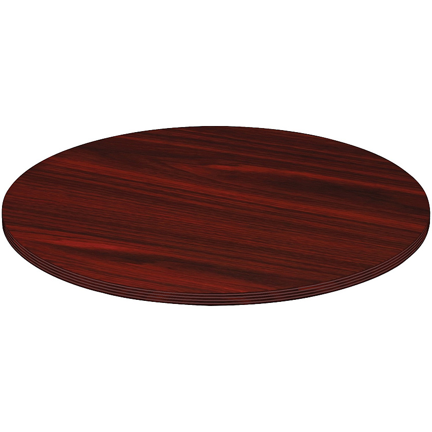 Lorell Chateau Series Round Conference Tabletop 42" Diameter - Reeded Edge - Finish: Mahogany Laminate (LLR34352)