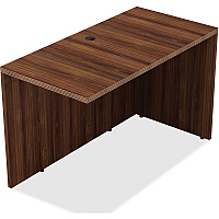 Lorell Chateau Series Return 29.5" Height x 24" Width x 42" Depth x 1.5" Thickness - Reeded Edge - Finish: Walnut Laminate (LLR34355)