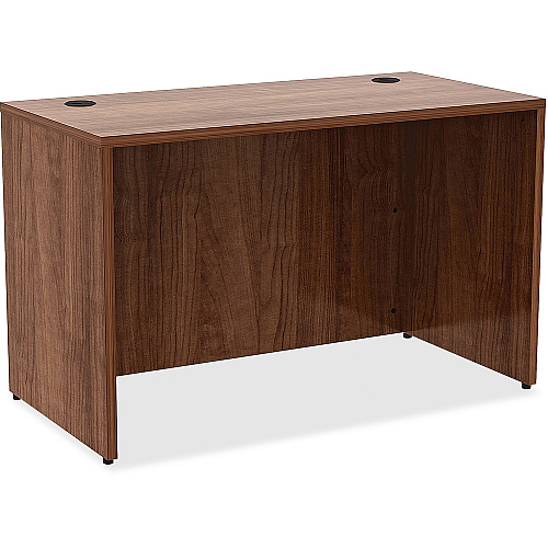 Lorell Essentials Series Rectangular Desk Shell 29.5" Height x 48" Width x 24" Depth - Material: Metal - Finish: Walnut Laminate - Adjustable Glide, Lockable, Floor Glide - For Office (LLR34390)