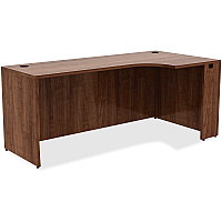 Lorell Essentials Series Right Corner Credenza 29.5" Height x 72" Width x 36" Depth - Material: Metal - Finish: Walnut, Laminate (LLR34395)