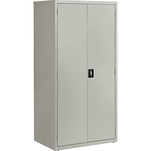 Lorell Fortress Series Storage Cabinet 36" Width x 24" Depth x 72" Height - 5 x Shelf(ves) - Hinged Door(s) - Sturdy, Recessed Locking Handle, Removable Lock, Durable, Storage Space - Light Gray - Powder Coated - Steel - Recycled (LLR34411)