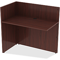 Lorell Essentials Series Reception Return 41.5" Height x 42" Width x 24" Depth - Finish: Mahogany Laminate (LLR59627)