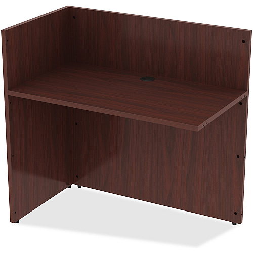 Lorell Essentials Series Reception Return 41.5" Height x 42" Width x 24" Depth - Finish: Mahogany Laminate (LLR59627)