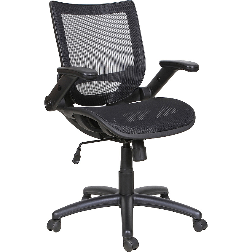 Lorell Mid-Back Task Chair Mid Back - Black - Armrest - 1 Each (LLR60316)