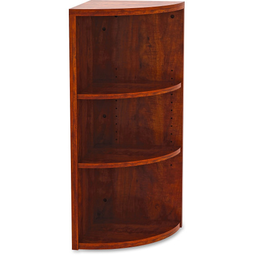 Lorell Essentials Series Cherry Laminate Corner Bookcase (69890)