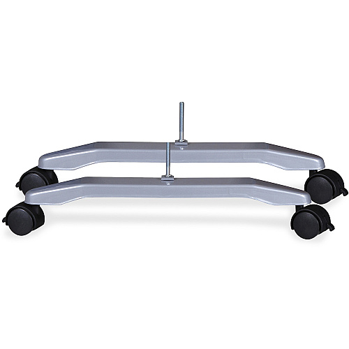 Lorell Mobile T-Foot Set With Casters 2.40" Width x 1.50" Depth x 17.80" Height - Metal - Silver - 2 / Set (LLR69898)