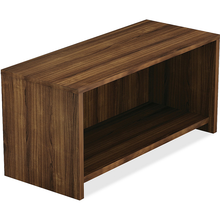 Lorell Essentials/Revelance Series Wall-Mount Hutch 36" x 15"17" Hutch, 0.1" Edge - Material: Metal - Finish: Walnut, Laminate (LLR69954)