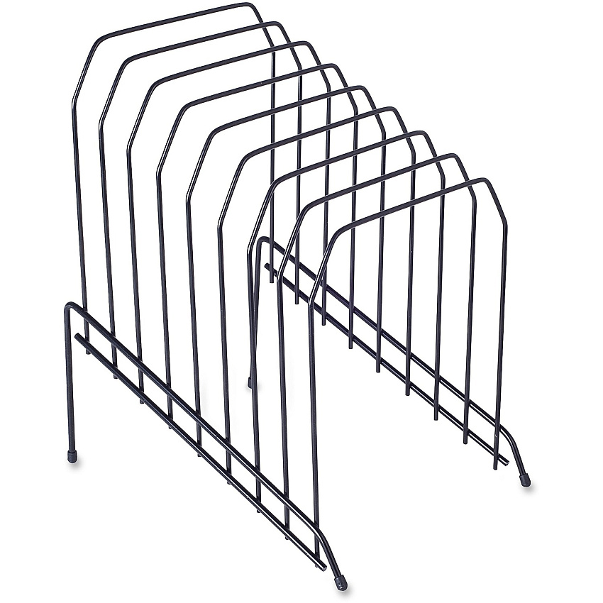 Lorell Wire File Sorter/Holder 8 Divider(s) - Desktop - Black - Wire - 1 Each (LLR80632)