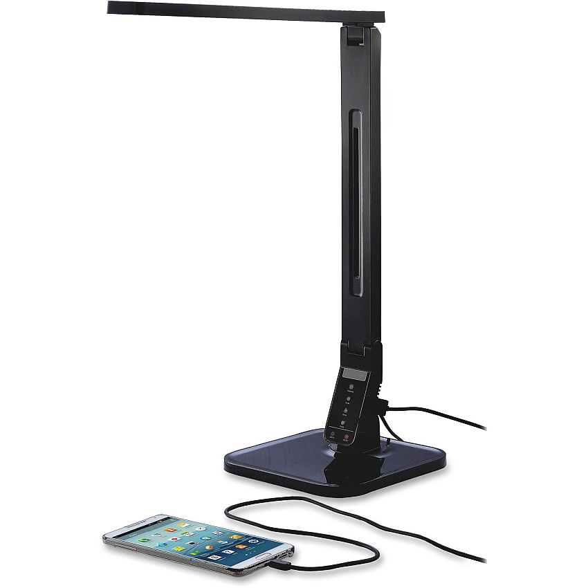 Lorell Smart LED Desk Lamp LED - Black - Desk Mountable - for Desk, Table (LLR99772)