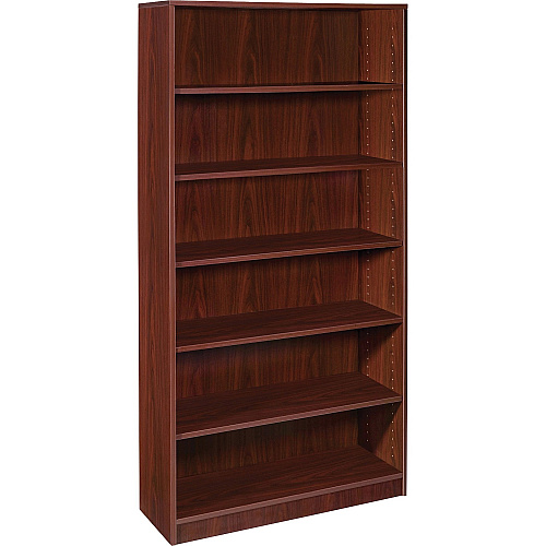 Lorell Laminate Bookcase 6 Shelf(ves) - 72" Height x 36" Width x 12" Depth - Sturdy, Adjustable Feet, Adjustable Shelf - Thermofused Laminate (TFL) - Mahogany - Laminate - 1 Each (LLR99790)