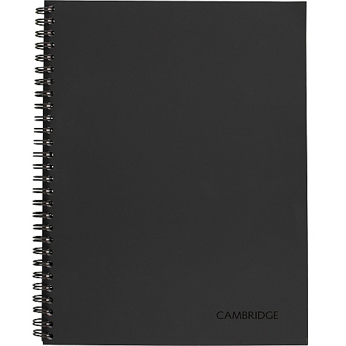 Mead Limited Meeting Notebook 80 Pages - Wire Bound - Both Side Ruling Surface - Ruled Front Ruling - 7 1/4" x 9 1/2" Sheet Size - Black Cover - Perforated, Dual Sided - Recycled - 1 Each (06982)